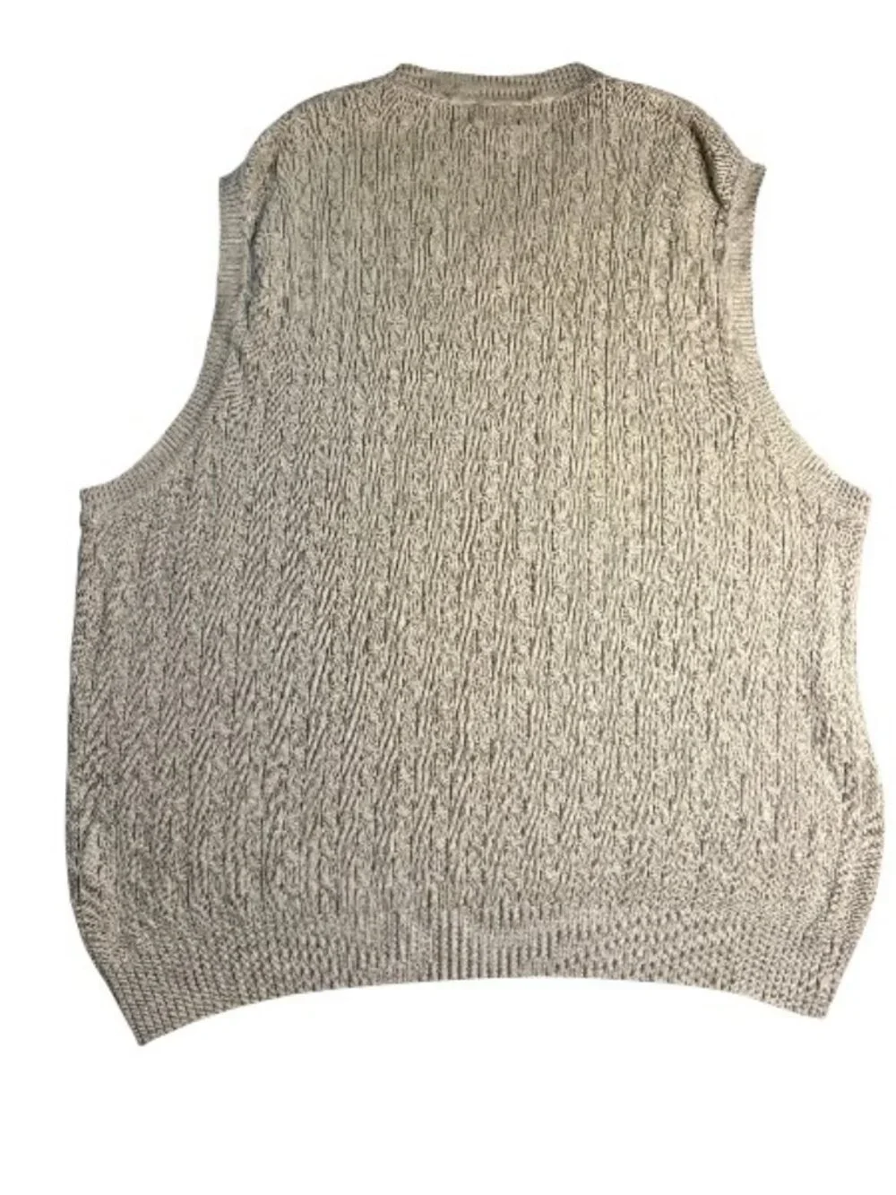 IVY CREW Men's Vintage Beige Knit V-Neck Large Sweater Vest - Picture 2 of 4